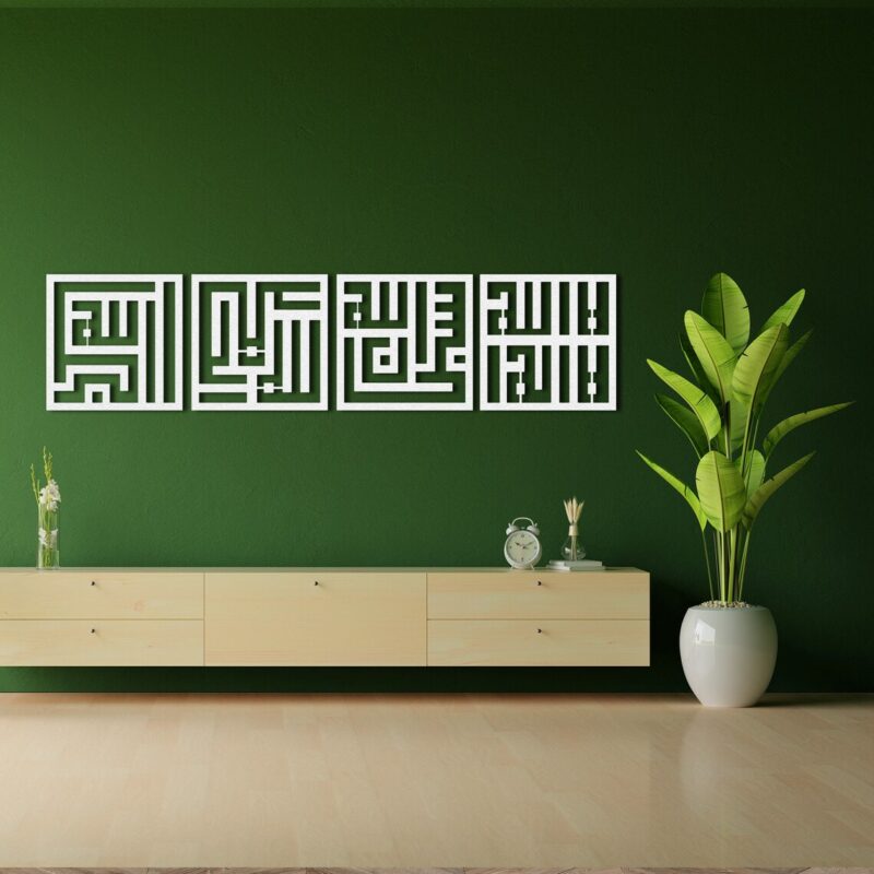 Kufic style - Alhamdulillah, Allahuakbar, Subhanallah -Acrylic Wall Art [D-1] - Image 2